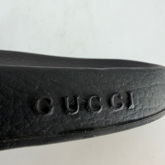 Gucci GG Supreme Tiger Black Slides Sandals Mens Size 7 - Picture 4 of 6